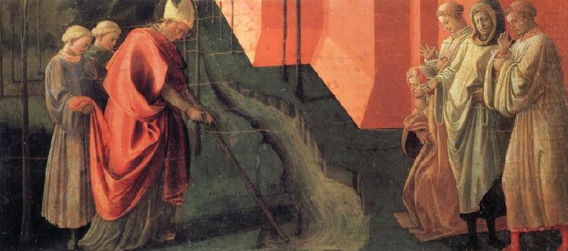 St Frediano Diverts the Course of the River Serchio, Fra Filippo Lippi